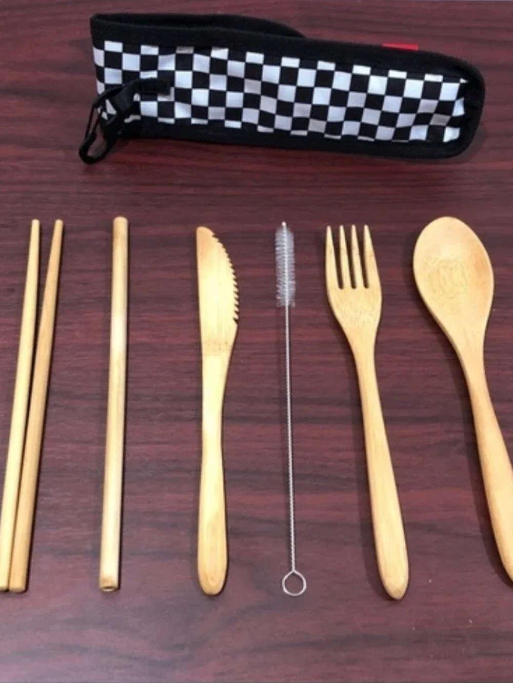 Vans Checkerboard Bamboo Utensil Set